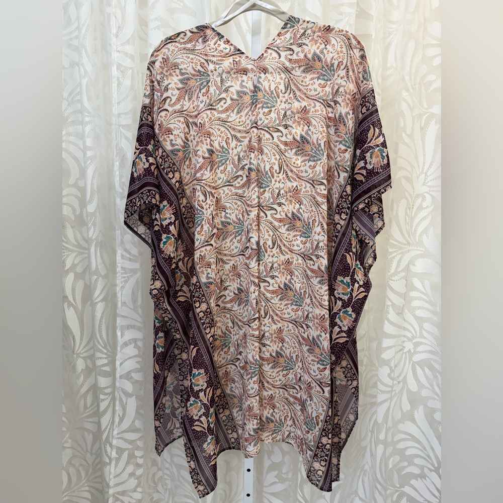 SOLD!  Band of Gypsies Floral Paisley Kimono Cardigan - Picture 2 of 9